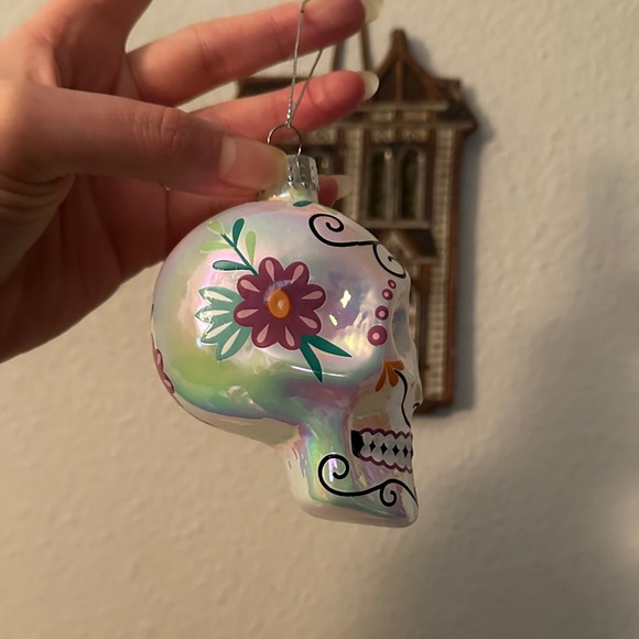 Colorful Sugar Skull Holiday Ornament - Picture 6 of 8